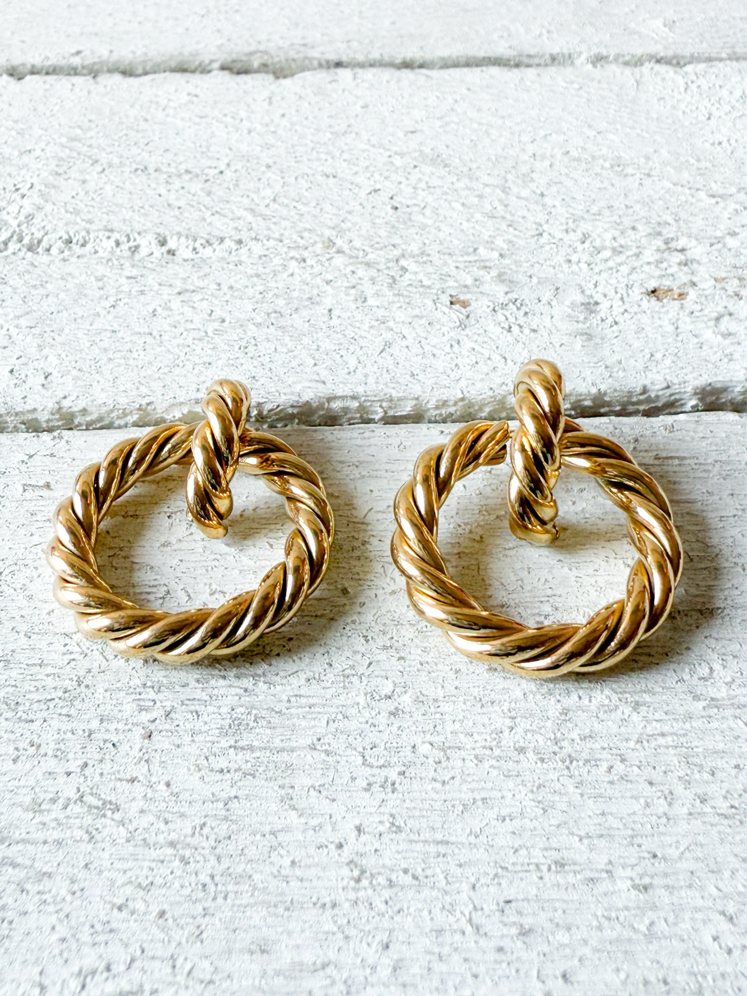 Pendientes doble aro cordón