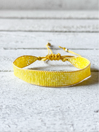 Pulsera miyuki cristales 1cm amarilla