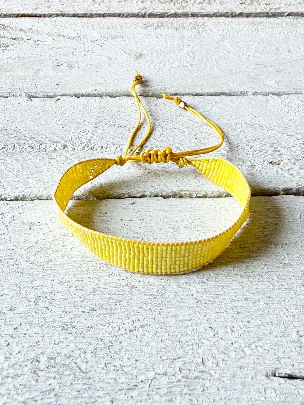 Pulsera miyuki cristales 1cm amarilla