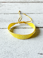 Pulsera miyuki cristales 1cm amarilla