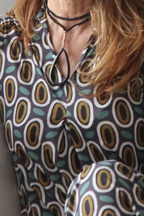Collar gota negra y cuerda