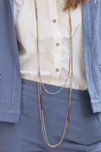 Collar miyuki mini rayas extra largo