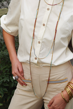 Collar miyuki mini rayas extra largo
