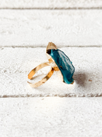 Anillo flor tela