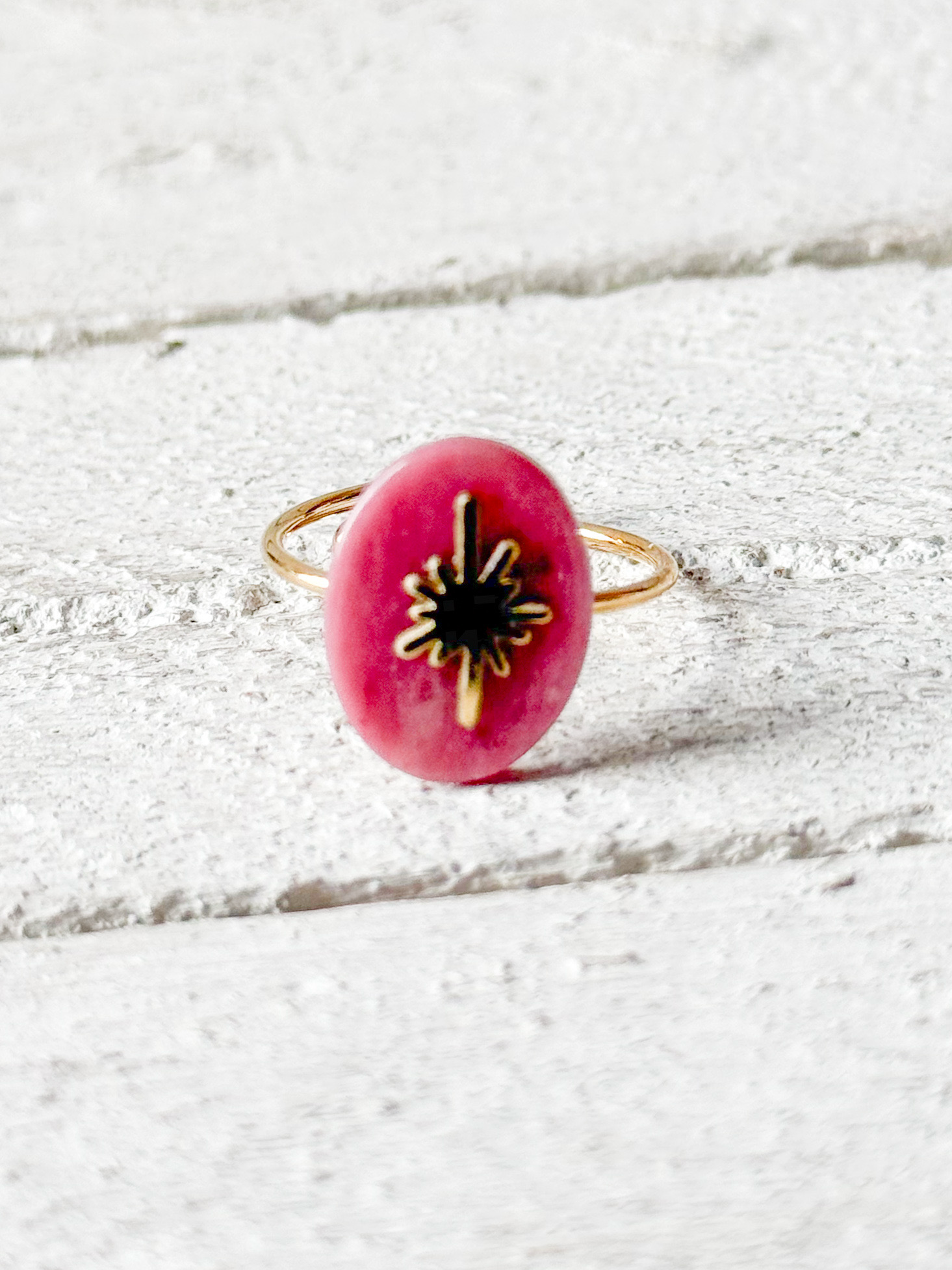 Anillo estrella fresa oval