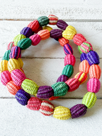 Collar bolas paja