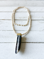 Collar natural pieza rayas