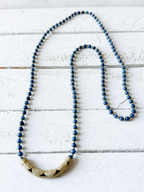 Collar azul tubo curvo
