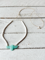 Gargantilla boho pájaro agua