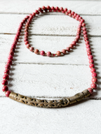 Collar tribal terracota pieza rígida