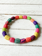 Gargantilla bolas paja colores