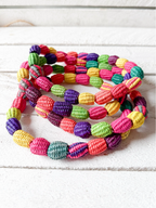 Gargantilla bolas paja colores