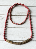 Collar tribal terracota pieza rígida