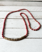 Collar tribal terracota pieza rígida