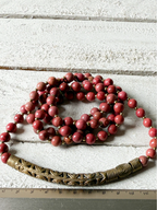 Collar tribal terracota pieza rígida