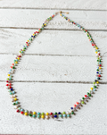 Collar cadena bolitas colores