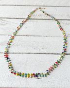Collar cadena bolitas colores