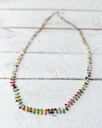 Collar cadena bolitas colores