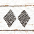 Pendientes rombo Strass plateado