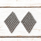 Pendientes rombo Strass plateado