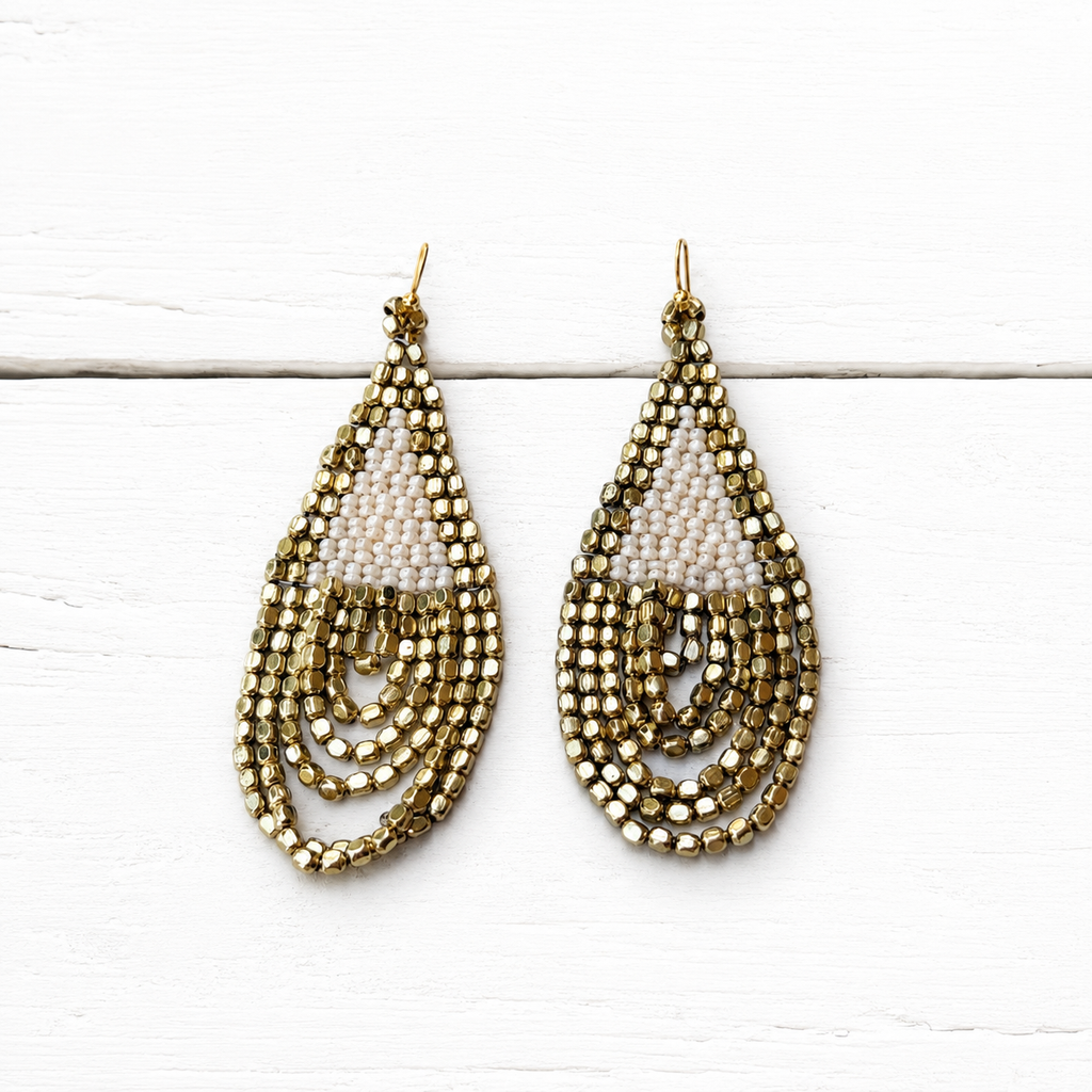 Pendientes cortina gota natural