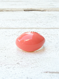 Anillo coral esmalte
