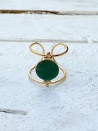 Anillo acero redondo verde