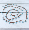 Collar tejido estrellas azul