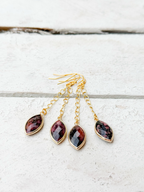 Pendientes cadena gota piedra