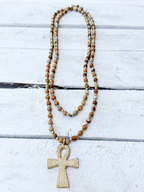 Collar cruz jaspe