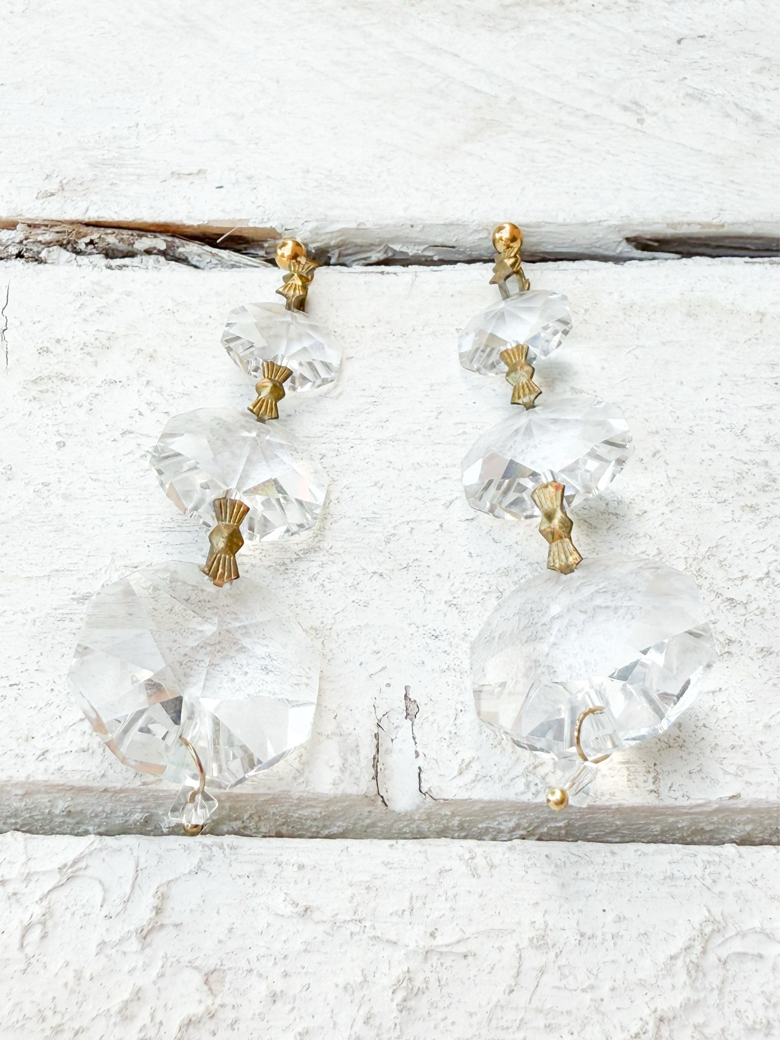 Pendientes cristal cascada