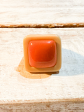 Anillo resina naranja