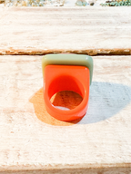 Anillo resina naranja y lavanda