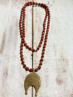 Collar tribal piedra teja