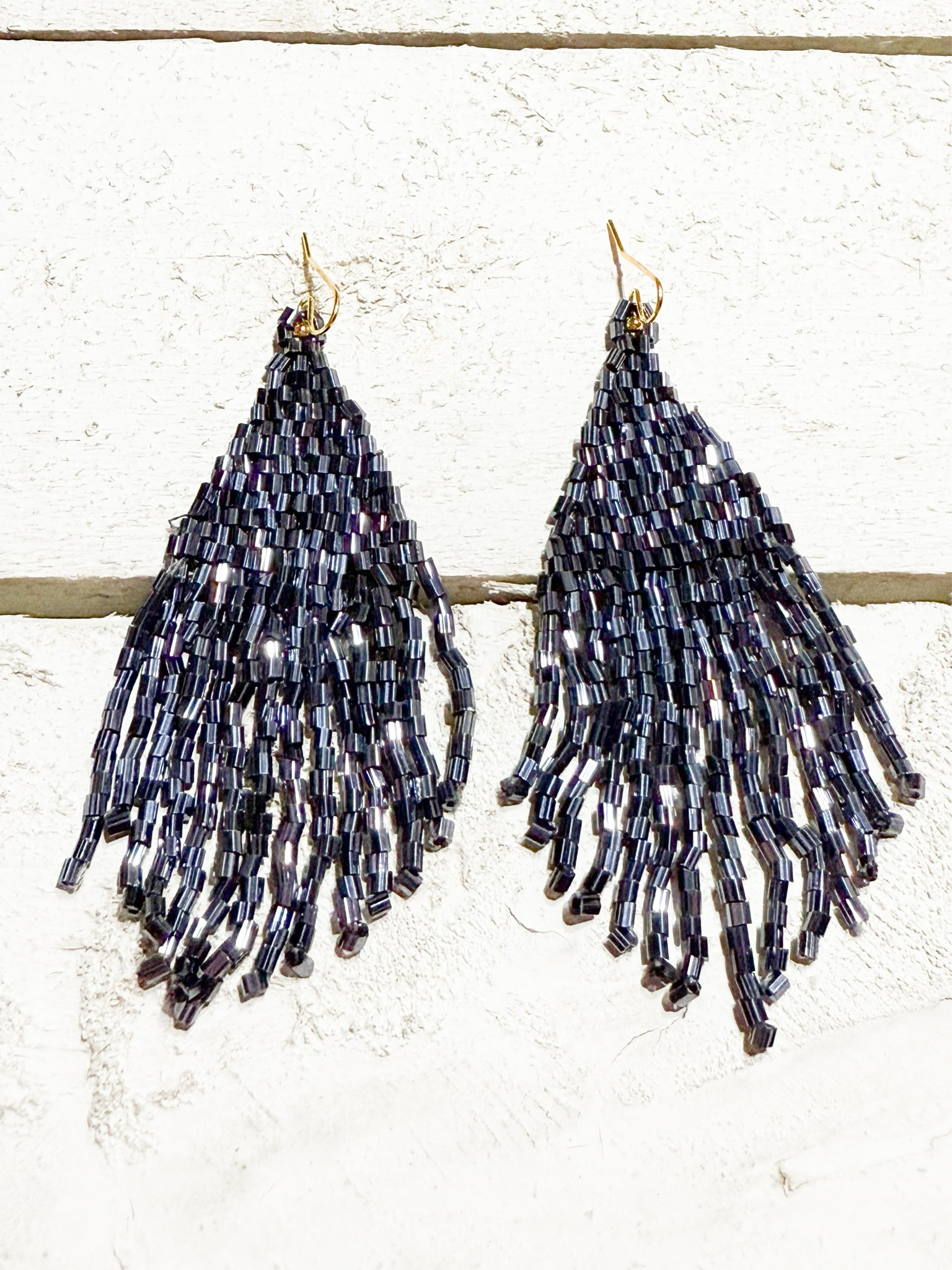 Pendientes miyuki gris