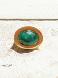 Anillo oval verde