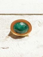 Anillo oval verde