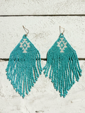 Pendientes miyuki tribal azul