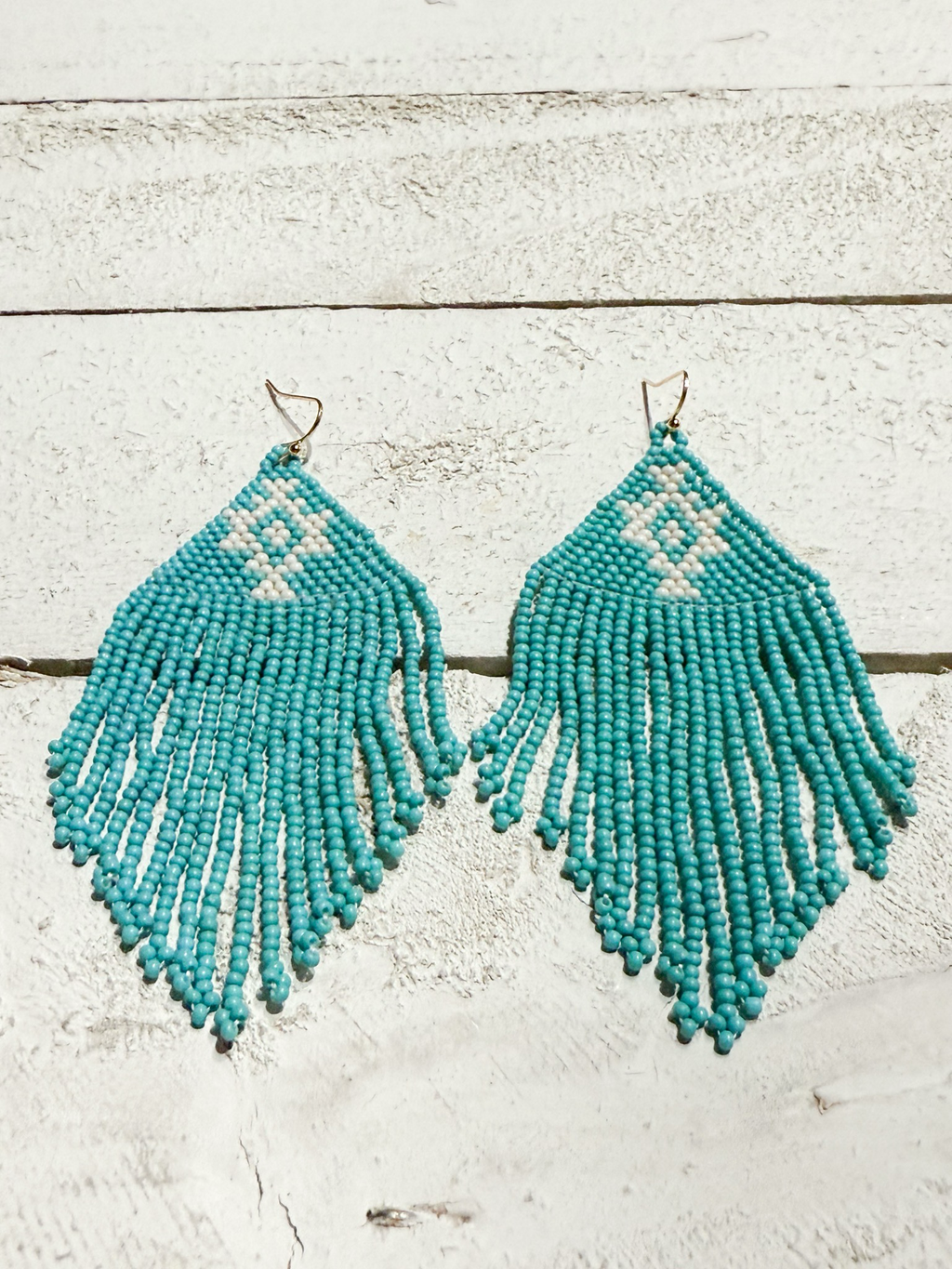 Pendientes miyuki tribal azul