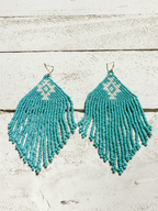Pendientes miyuki tribal azul