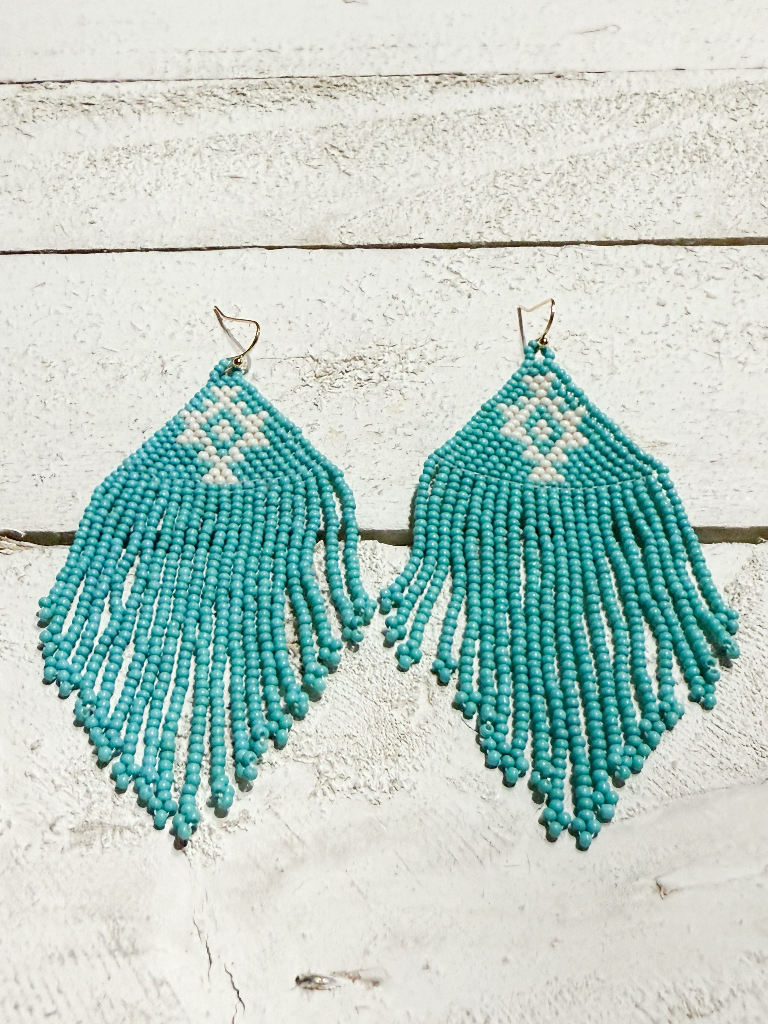 Pendientes miyuki tribal azul