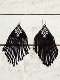 Pendientes miyuki tribal negro
