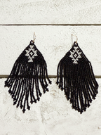 Pendientes miyuki tribal negro