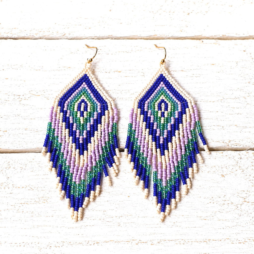 Pendientes miyuki morados