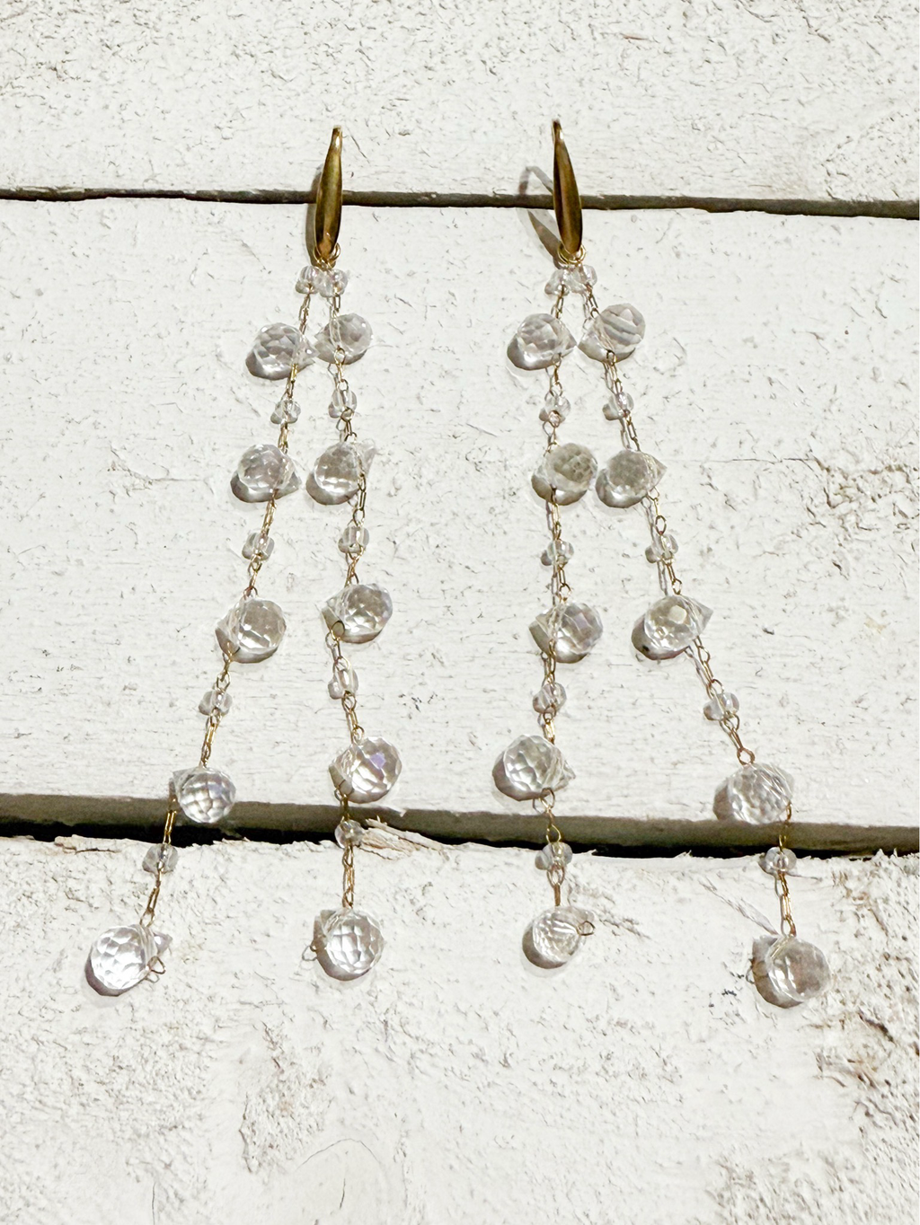 Pendientes cadenas cristales
