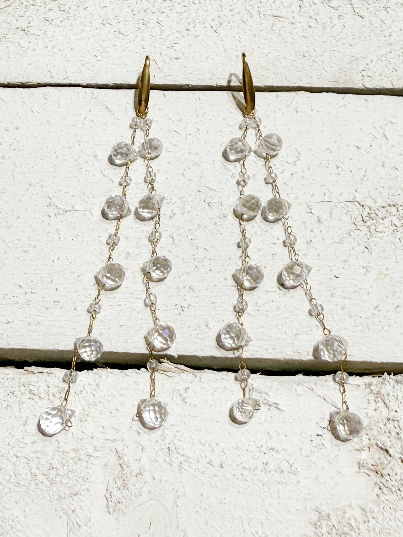 Pendientes cadenas cristales