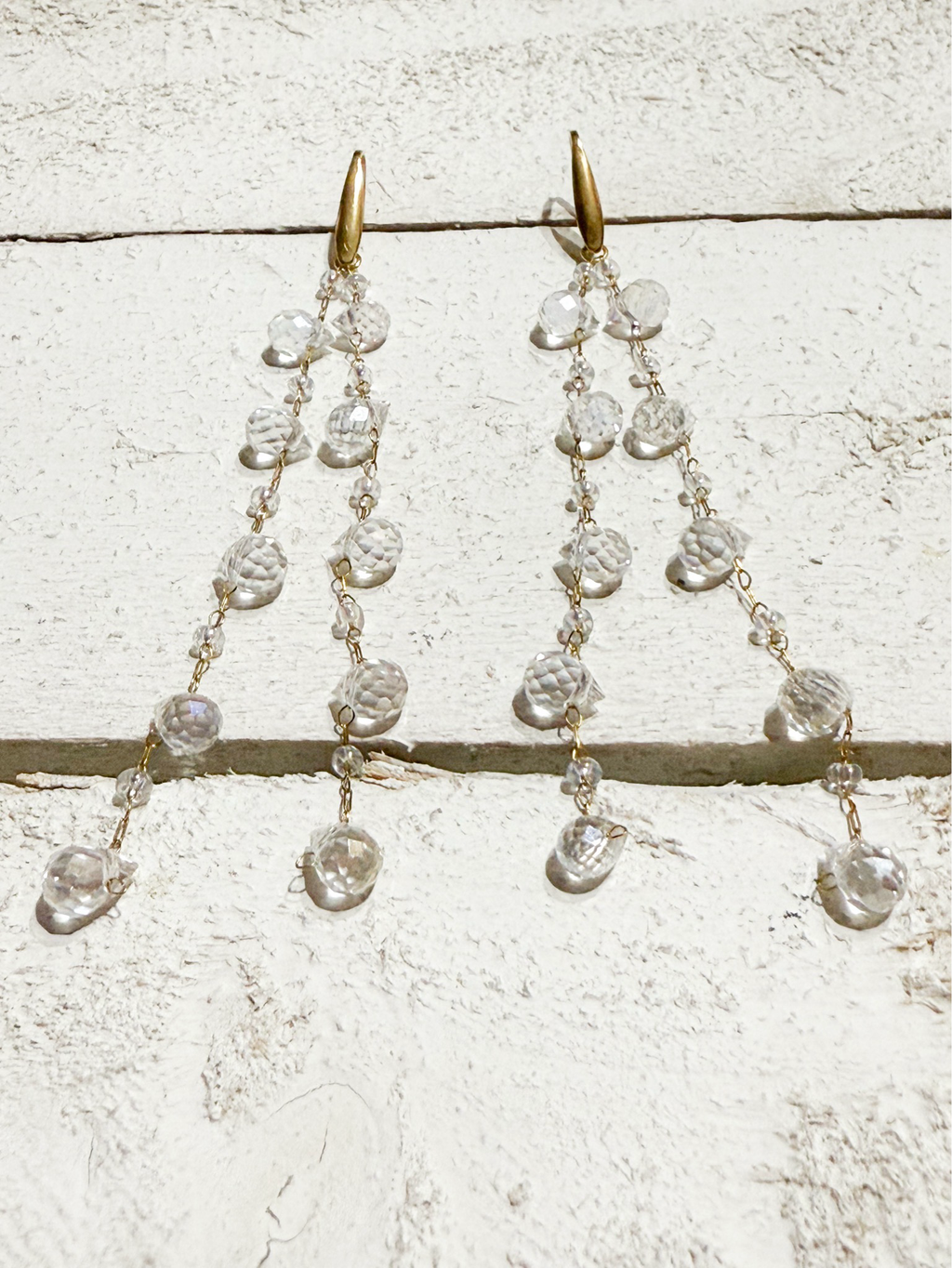 Pendientes cadenas cristales