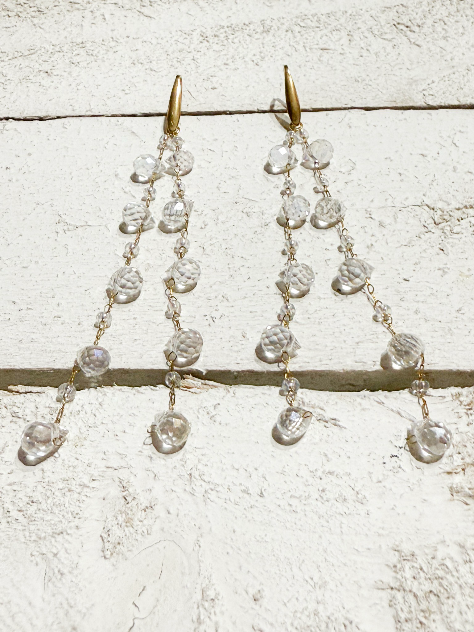 Pendientes cadenas cristales