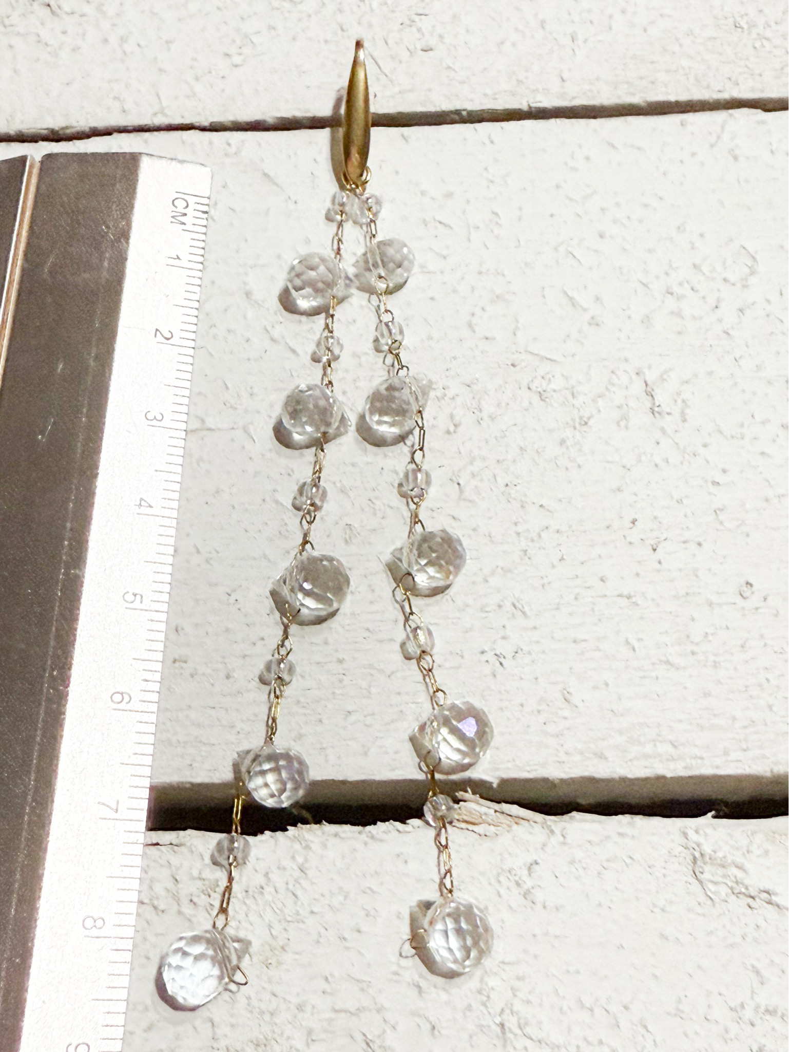 Pendientes cadenas cristales