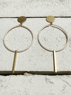 Pendientes aro barra natural